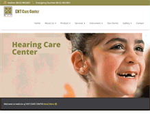 Tablet Screenshot of entcarecenter.com